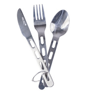 Mil-Tec Zestaw Sztućców ze Spinką Stalowy