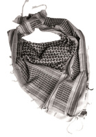 Mil-Tec Chusta Bandana Shemagh Biało Czarna