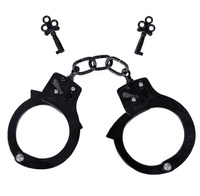 Mil-Tec Kajdanki z Pojedynczym Zamkiem Niklowane z Osłoną na Broń Czarne