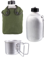 Mil-Tec Manierka z Butelką Aluminiową i Pokrowcem Oliwkowym