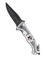 Mil-Tec Noż Kieszonkowy Rescue Srebrny