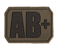 Mil-Tec Naszywka Rzep 3D Grupa Krwi AB+