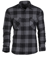 Mil-Tec Koszula "Drwala" Flanelowa Czarna/Szara