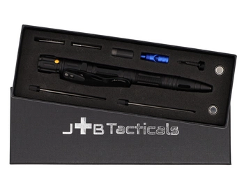 JB Tacticals Kubotan Długopis Taktyczny EDC 10w1 Czarny