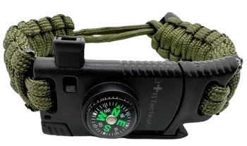 JB Tacticals Bransoletka Paracord z Regulacją - Zielona