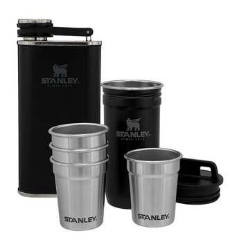 Stanley Piersiówka z Kieliszkami ADVENTURE Matte Black
