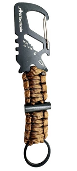 JB Tacticals Brelok Paracord z Karabińczykiem - Brązowy