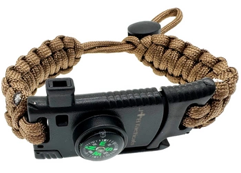 JB Tacticals Bransoletka Paracord z Regulacją - Brązowa