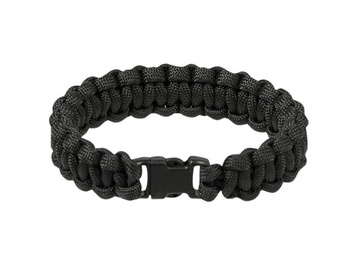 Mil-Tec Bransoleta Survivalowa z Paracordu 15mm Czarna