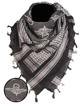 Mil-Tec Chusta Bandana Shemagh Paratr Czarno Biała