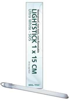 Mil-Tec Świecący Patyczek 1x15cm Ultra Biały