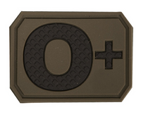 Mil-Tec Naszywka Rzep 3D Grupa Krwi 0+