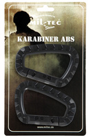 Mil-Tec Karabinek ABS 2 Sztuki Czarny