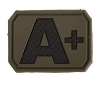 Mil-Tec Naszywka Rzep 3D Grupa Krwi A+