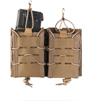 Mil-Tec Ładownica Podwójna na Magazynek Pistoletowy Open Top Flex Ciemny Coyote