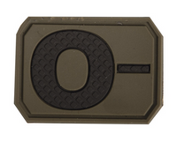 Mil-Tec Naszywka Rzep 3D Grupa Krwi 0-