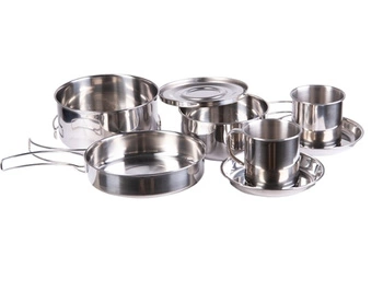 Mil-Tec Zestaw Garnków 8 Częściowy Steel