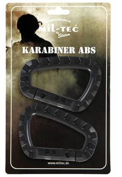 Mil-Tec Karabinek ABS 2 Sztuki Czarny