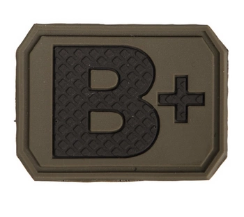 Mil-Tec Naszywka Rzep 3D Grupa Krwi B+