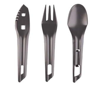 Mil-Tec Zestaw Sztućców The Ocys Wildo Ciemny Szary